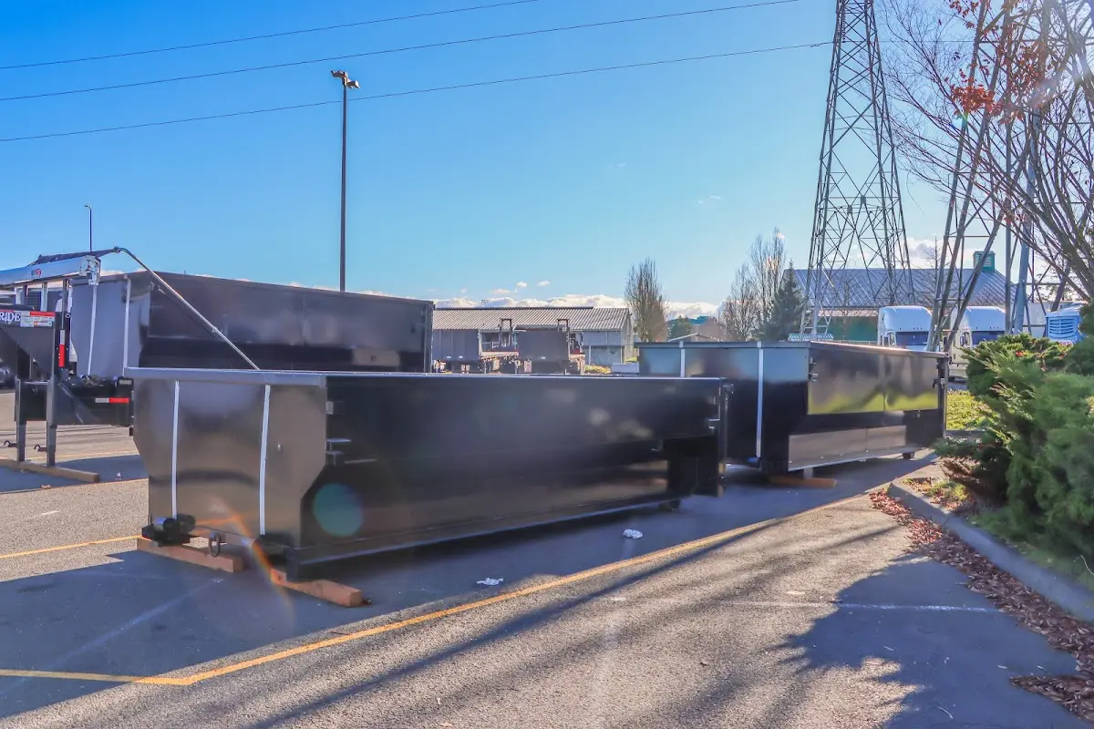 Roll-off dumpster ready for waste disposal at job site for Roofing Dumpster Rental in Lewisville